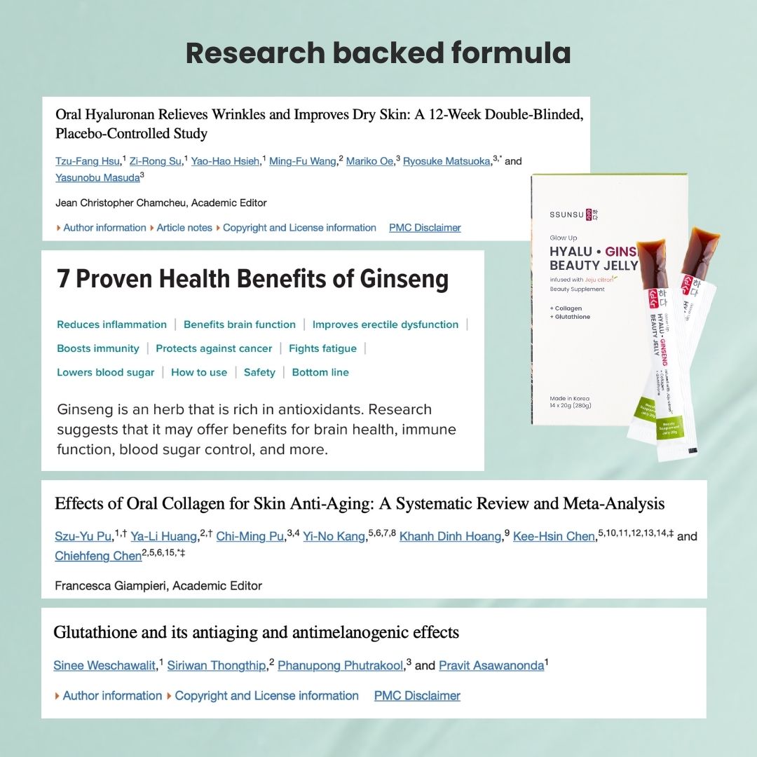 Glow Up Hyalu • Ginseng Skincare Jelly (Taster Pack of 3 Sachets)