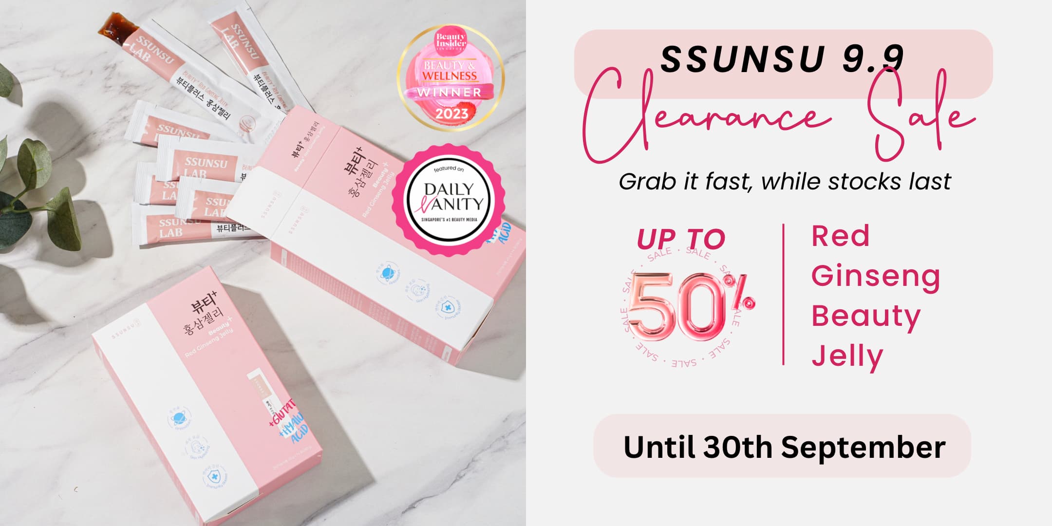 SSUNSU 9.9 Clearance Sale now on! Until 30th September
